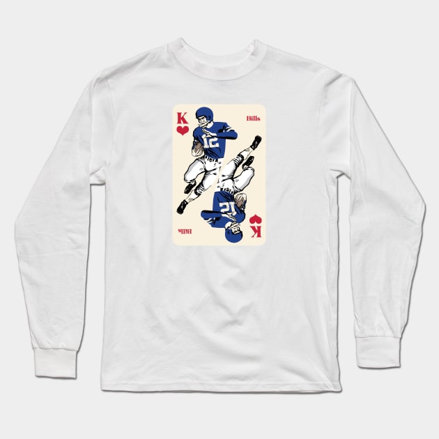 Buffalo Bills King of Hearts Long Sleeve T-Shirt by Rad Love